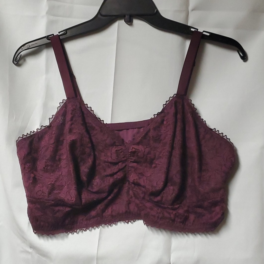 Ava & Viv Plum colored Lace Bralette Size 4X